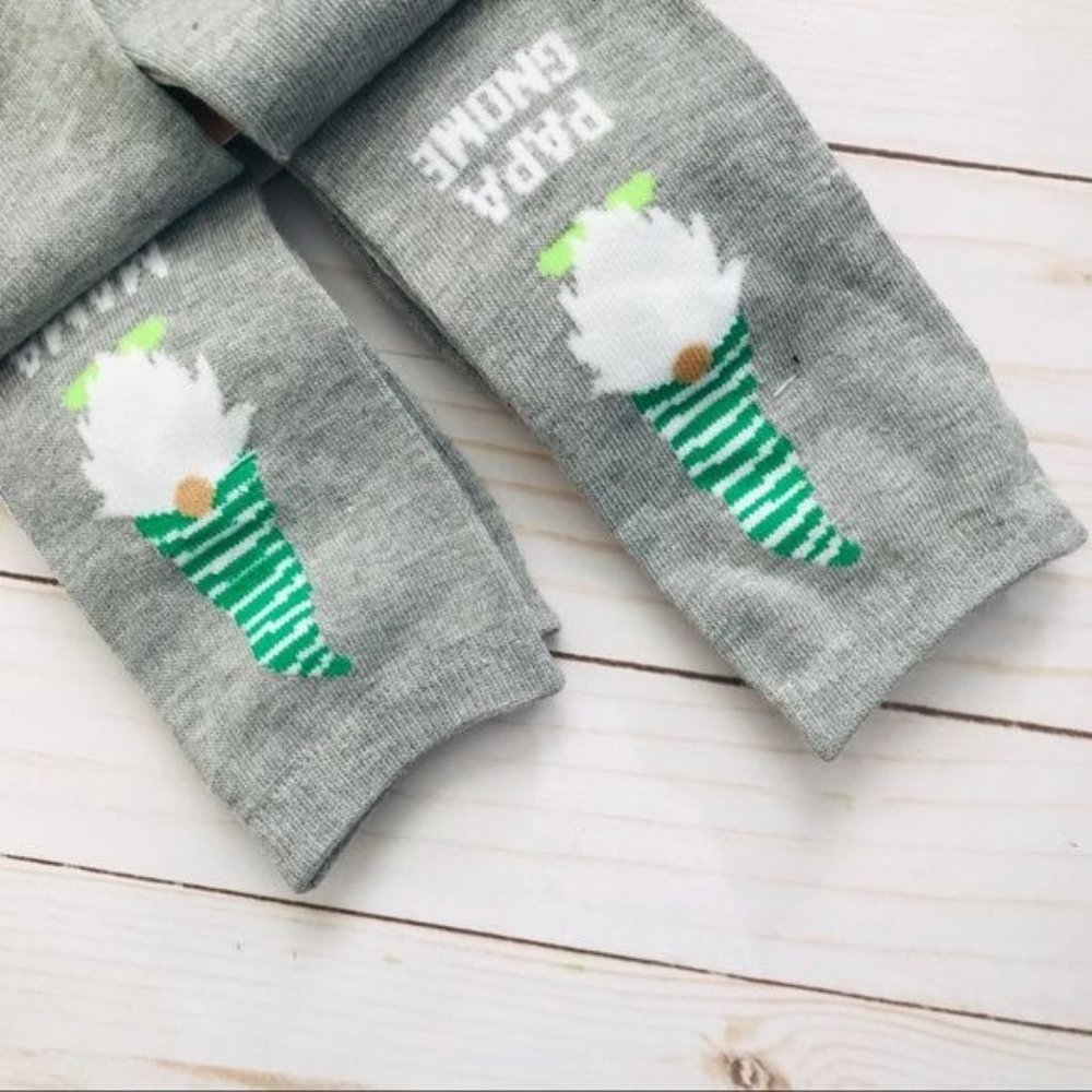 Christmas Gnome Socks by CHATTIES Mama Papa Big Kid and Kid Family Set of 4